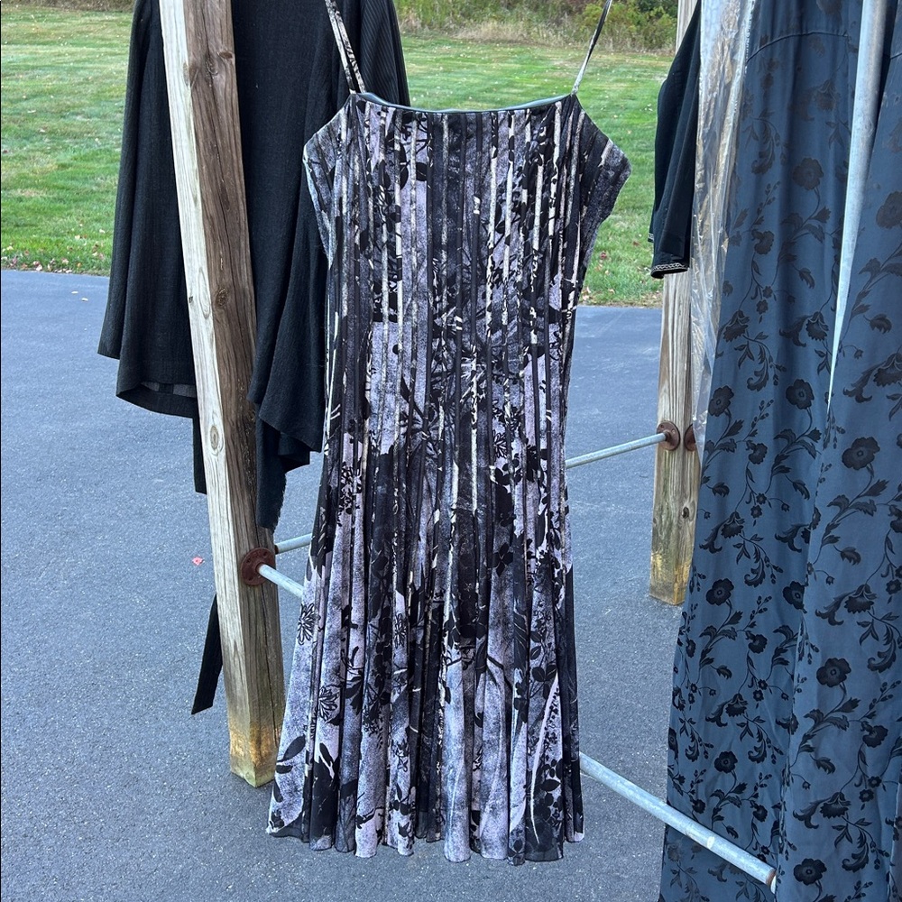 JS Collections Black and Gray Dress